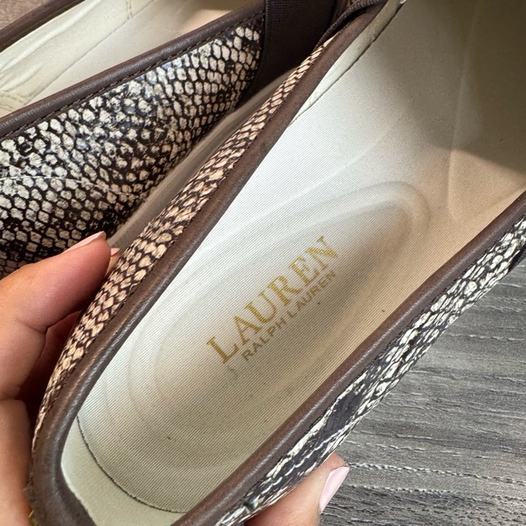 Lauren Ralph Lauren Jinny Snakeskin Slip On Sneakers size 10 IMMACULATE - Picture 7 of 10